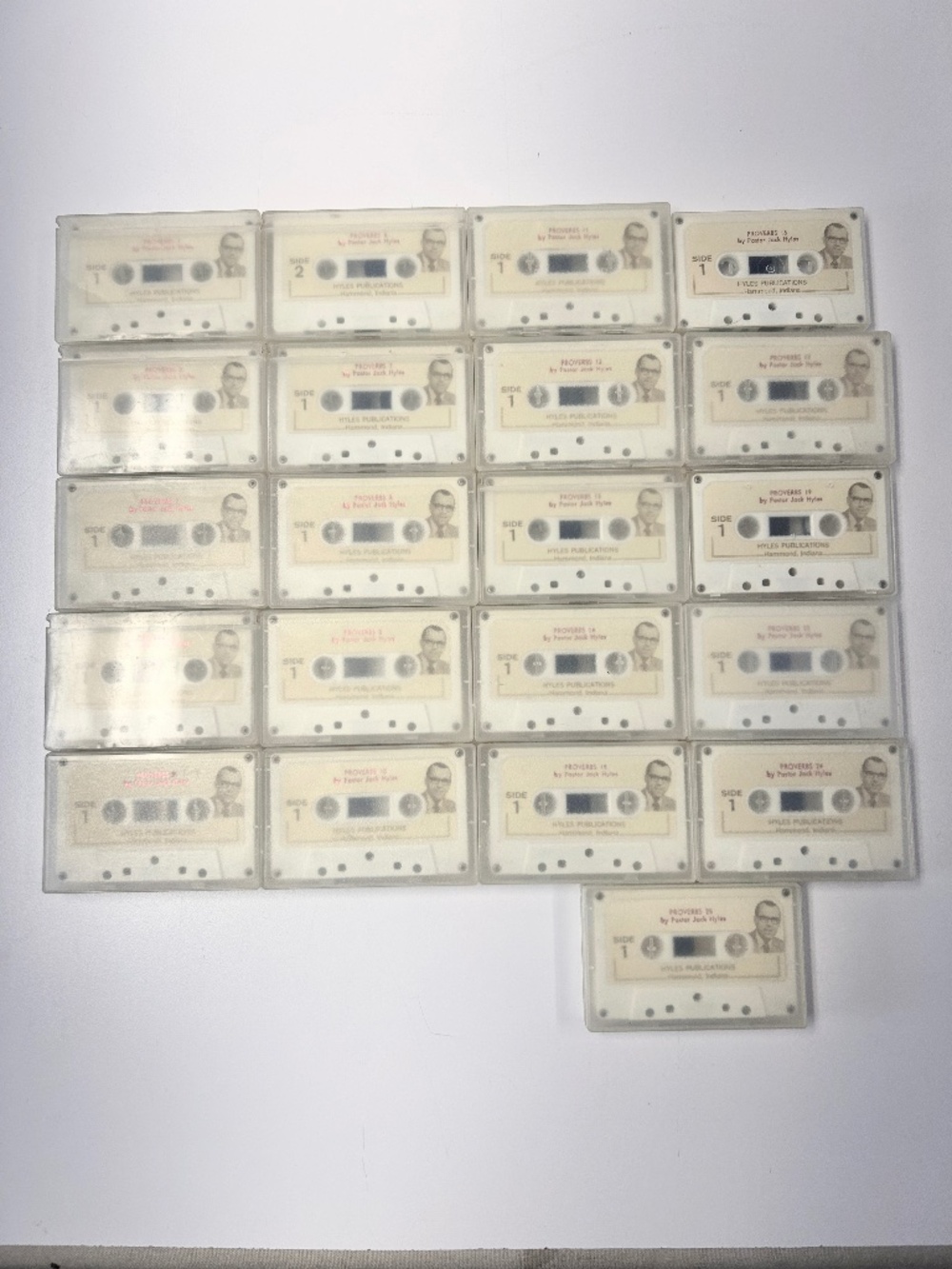 Lot of 21 Vintage Pastor Bro. Jack Hyles Lessons From Proverbs Cassette Tape